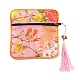 Almacenamiento de joyas de tela floral de estilo chino bolsos de mano AJEW-D063-01F-2