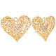 Beebeecraft 1 Box 8Pcs Hollow Heart Charms 18K Gold Plated Heart Pendant Charms with Clear Cubic Zirconia for DIY Necklace Bracelet Earring Jewelry Making KK-BBC0006-97-1