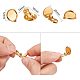 PandaHall 1 Set Brass Clip-on Earring Settings Flat Round Jewelry Findings Mixed Color Earring Components for Jewelry Making 16x14mm KK-PH0035-28-2