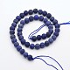 Frosted Round Natural Lapis Lazuli Beads Strands G-E302-110-8mm-2