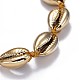 Bracelets de perles tressées en coquille cauris X-BJEW-JB04325-2