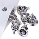 Pandahall elite 10 pz in ottone campana di natale pendenti con ciondoli per gioielli che fanno argento antico formato 15x11 mm KK-PH0001-02AS-2