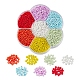 4200шт 7 цвета круглые стеклянные бусины с краской для выпечки SEED-YW0001-71-1