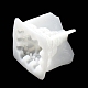 Diy 3d ハロウィンスカルピラミッドキャンドル食品グレードのシリコーン金型  香りのよいキャンドル作りに  ホワイト  9x9x8cm  内径：7.25x7x6.45のCM SIMO-B007-01-5