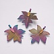 Pendentifs feuilles naturelles thème automne KK-F747-F-2