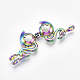 Plated Alloy Bead Cage Pendants PALLOY-S119-035-3