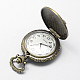 Старинные сплава цинка кварцевые часы головки для карманные часы кулон ожерелье материалы WACH-R005-06-3