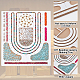 Rechteckige Designplatten aus Holzperlen ODIS-WH0038-54-4