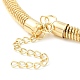 Gargantillas con cadenas de serpiente redondas de hierro NJEW-P289-04G-4
