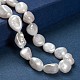 Fili di perle di keshi di perle barocche naturali PEAR-K004-33-4