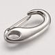 304 Stainless Steel Push Gate Snap Keychain Clasp Findings STAS-F083-01P-2
