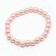 Bracelets extensibles de perles en verre BJEW-D068-6mm-20-1