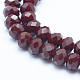 Chapelets de perles en rondelles facettées en verre GLAA-E403-07-3