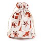 Christmas Theme Cotton Fabric Cloth Bag X-ABAG-H104-B13-1