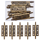 Superfindings 10pcs bisagra de hierro 42x82x0.5mm cajón bisagras a tope conectores accesorios de caja de joyería caja de joyería de madera de bronce antiguo para muebles joyero IFIN-FH0001-29AB-1