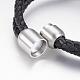 Braided Multi-strand Leather Cord Bracelets BJEW-F274-16AS-3