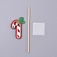 Candy Cane Shape Christmas Cupcake Cake Topper Decoration DIY-I032-09-1