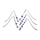Круглые подвески из бисера ручной работы с лэмпворком и смешанными драгоценными камнями закладки AJEW-JK00196-1