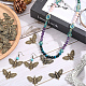 SUNNYCLUE 1 Box 30Pcs Moth Charms Bulk Skull Butterfly Charms Bronze Alloy Skulls Flying Insect Butterflies Halloween Gothic Tibetan Charm for Jewelry Making Charms Women DIY Necklaces Earrings FIND-SC0006-91-4