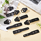 FINGERINSPIRE 6 Pairs Leather Sew-On Toggles Closures Cat-Head Shape Black PU Leather Snap Toggle with 2 Snap Fastener Metal Leather Clasp Fastener Replacement Snap Toggle for Shoes Coat Jacket FIND-FG0001-80-4