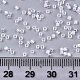 11/0グレードのベーキングペイントガラスシードビーズ  シリンダー  均一なシードビーズサイズ  透明色の虹  クリアAB  1.5x1mm  穴：0.5mm  約20000個/袋 SEED-S030-0161-4