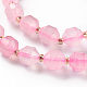 Chapelets de perles en quartz rose naturel G-S362-090B-3