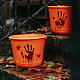 Mayjoydiy 2 plantilla de huellas de manos de Halloween reutilizable con temática de Halloween de 11.8 x 11.8 pulgadas con pincel para decoración de fiesta de Halloween en madera DIY-MA0001-42B-7