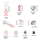Chgcraft diy kit de búsqueda de joyería con tema de concientización sobre el cáncer de mama DIY-CA0005-36-2