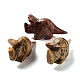 Figurines de rhinocéros de guérison sculptées en agate folle naturelle DJEW-P016-01G-1
