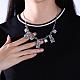 Fashion Women Jewelry Zinc Alloy Glass Rhinestone Bib Statement Necklaces NJEW-BB15214-A-5
