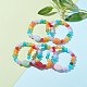 Round Imitation Gemstone Acrylic Beads Stretch Bracelet for Kids BJEW-JB06500-3