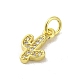 Подвески из настоящей 18-каратной позолоченной латуни с фианитами KK-M283-05A-G-2