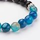 Agate naturelle bracelets perles stretch teint BJEW-JB02736-01-2