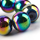 Electroplate Transparent Glass Beads Strands EGLA-Q062-6mm-D02-4