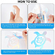 Gorgecraft 8 Sheets 4 Style Turtle & Infinity Laser Style PET Waterproof Self-Adhesive Stickers STIC-GF0001-01C-3