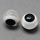 Redondas abalorios de resina mal de ojo RESI-R159-12mm-01-1