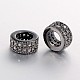 Micro cuivres ouvrent zircone cubique perles de gros anneau de trou européen ZIRC-J006-04B-1