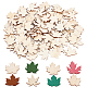 OLYCRAFT 99pcs Wooden Maple Leaf Cutouts Unfinished Blank Wooden Slices Maple Leaves Wood Pieces Wooden Cutout Ornaments for DIY Crafting Gift Tags Autumn Party Decorations DIY-WH0034-99-1