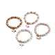 Bracelet extensible en perles acryliques opaques pour enfants BJEW-JB06498-1