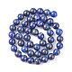 Chapelets de perles en lapis-lazuli naturel G-G099-8mm-7-3