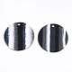 樹脂チャーム  フラットラウンド  縞模様  ブラック  30x1.5~2mm  穴：2mm RESI-T022-07A-2