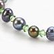 Natural Pearl Beads Stretch Bracelets BJEW-JB03893-3