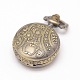 Mischarten vintage flache runde Legierung Quarzuhr Köpfe für Taschenuhr Halskette Herstellung WACH-M109-M01-4