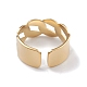 Placage ionique (ip) 304 anneaux de manchette ouverts en forme de chaînes gourmettes en acier inoxydable pour femmes RJEW-G285-54G-3