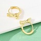 Латунные серьги обруча&nbsp;EJEW-D348-15G-5