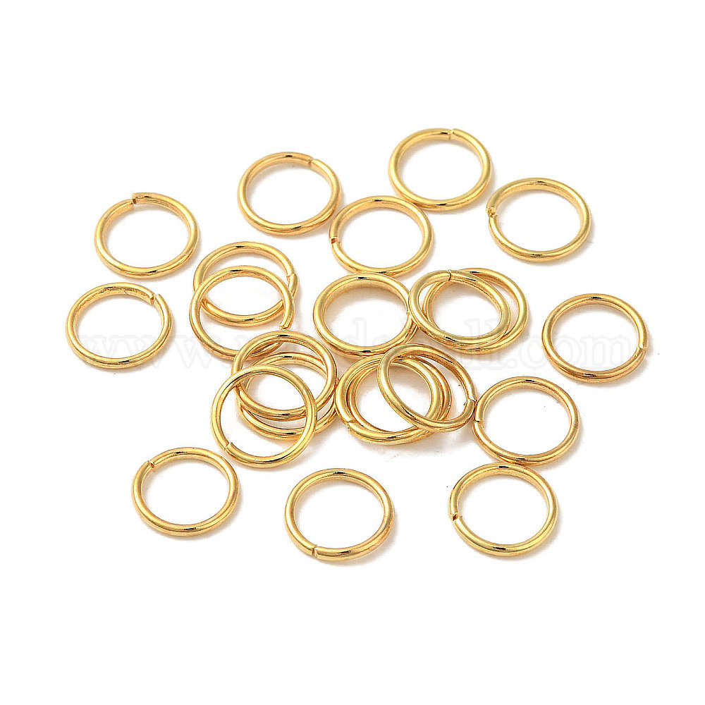 304ステンレススチール製クローズド丸カン ラウンド 18KGP本金メッキ 7x0.8mm 20ゲージ 内径：5.2mmの通販 ...