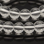 Chapelets de perles en verre rondes, clair, 8mm, Trou: 0.8mm, Environ 54 pcs/chapelet, 15.7 pouce