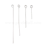 Mix Iron Eye Pin, Nickel Free, Platinum Color, Size: about 1.6cm~5.0cm long, 0.7mm thick