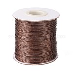 Waxed Polyester Cord, Bead Cord, Camel, 0.5mm, about 169.51~174.98 Yards(155~160m)/Roll