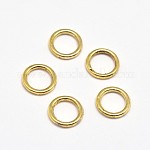 Alloy Linking Rings, Circle Frames, Lead Free & Cadmium Free, Golden, 8x1.2mm, Hole: 5.5mm